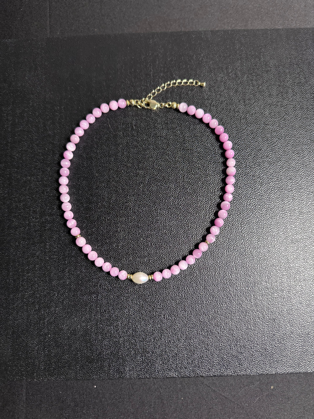The Mila Necklace — In Pink Jade