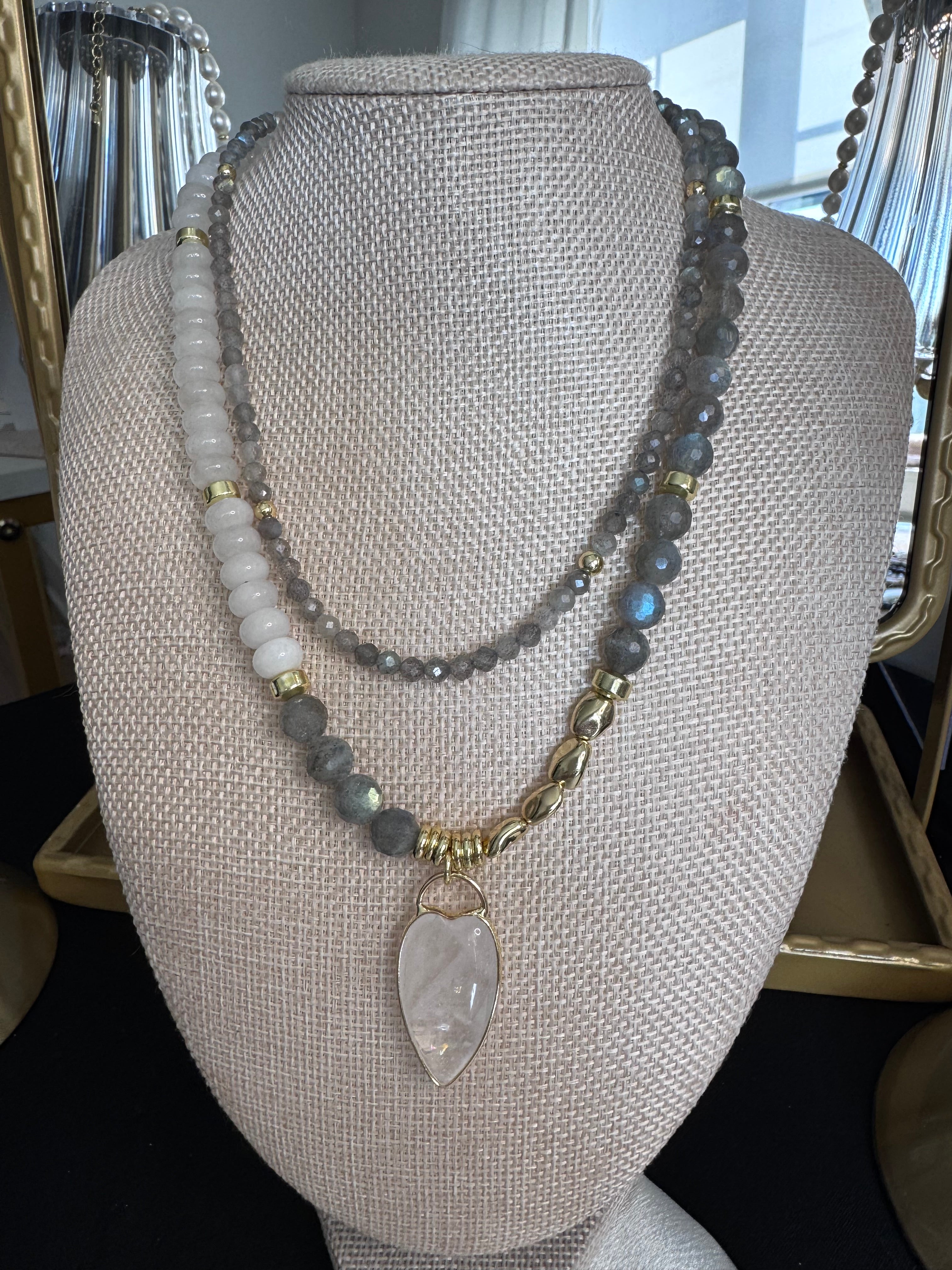 The Glimmer Necklace — In Labradorite