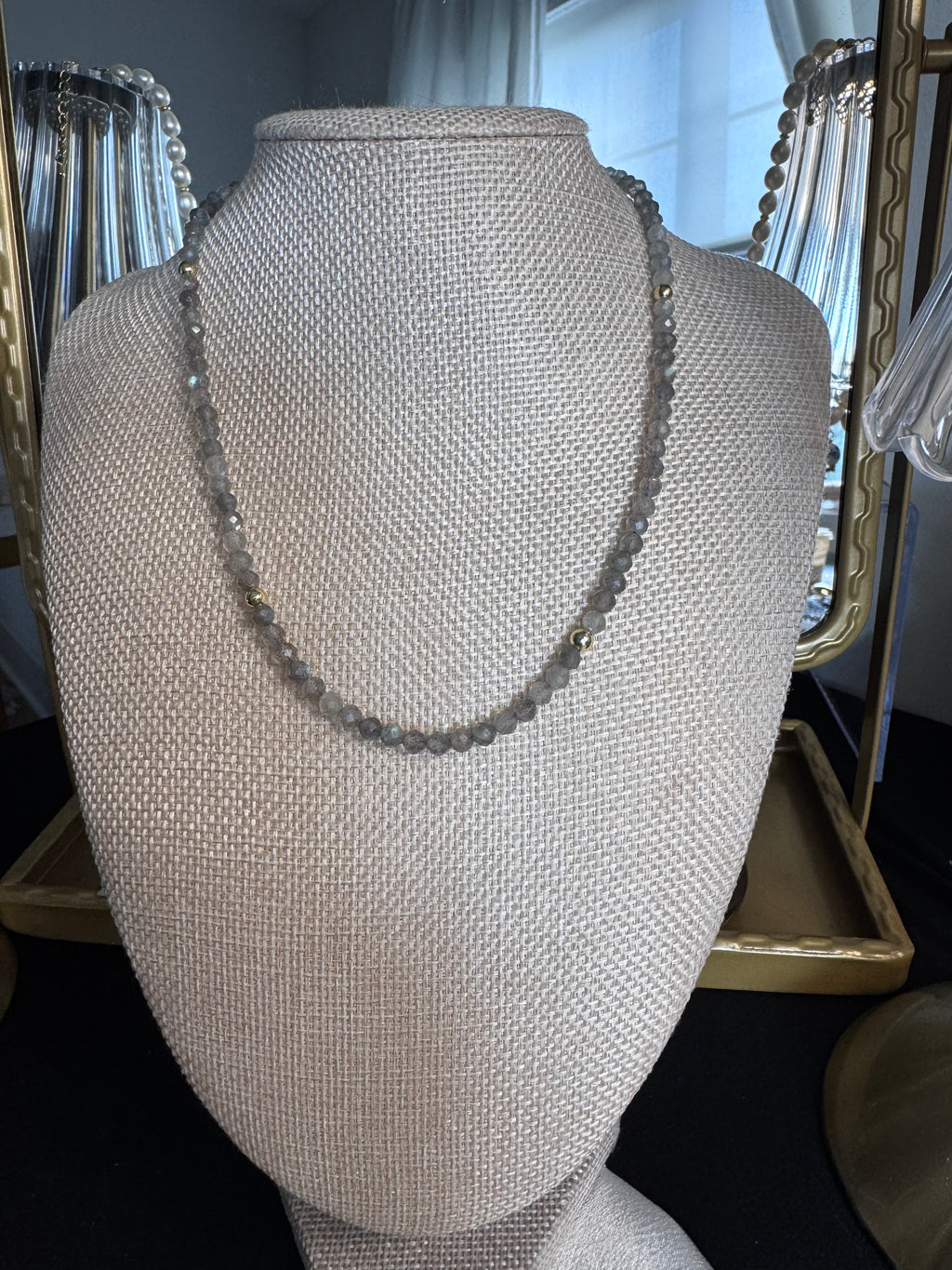 The Glimmer Necklace — In Labradorite