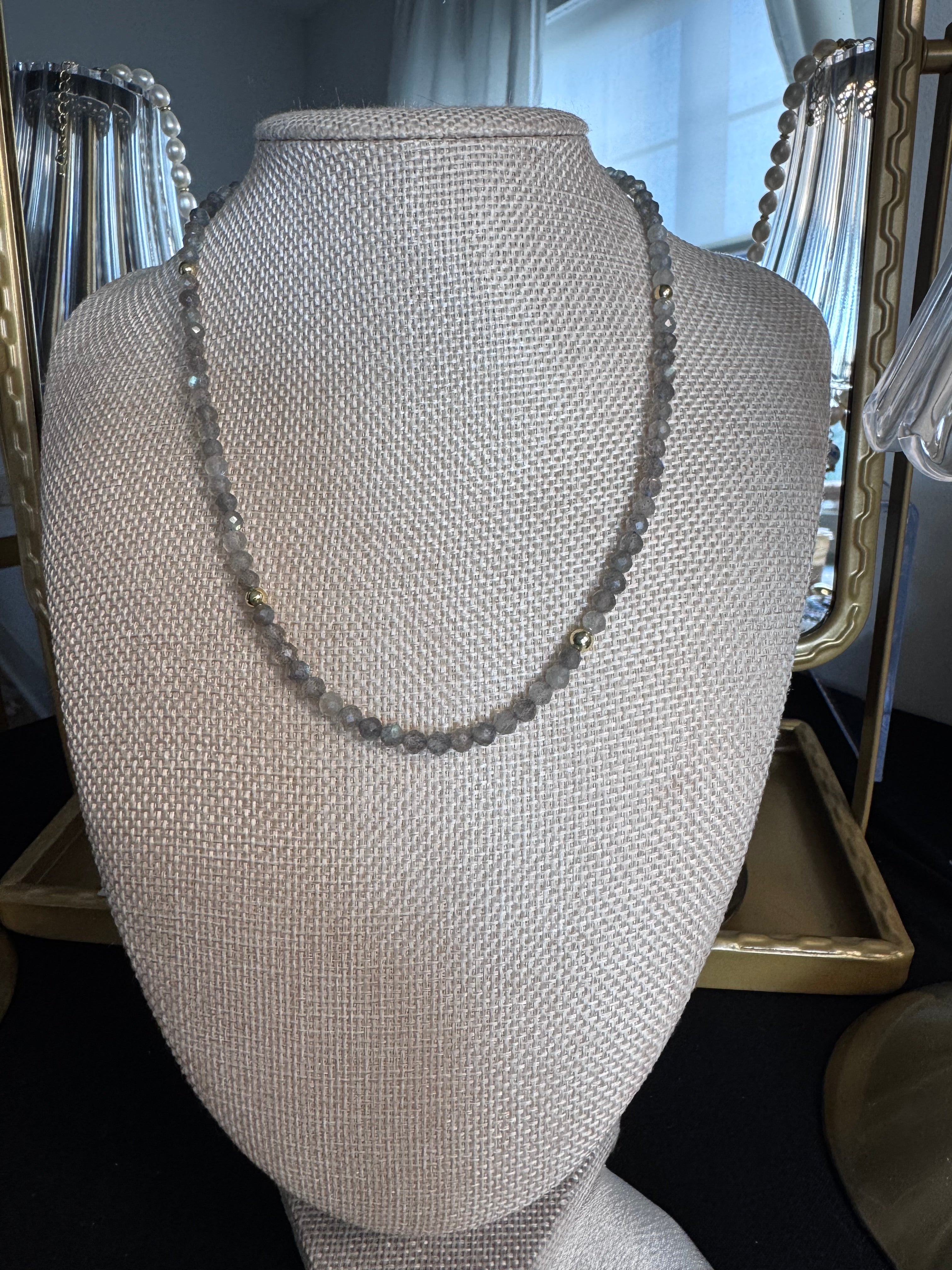 The Glimmer Necklace — In Labradorite