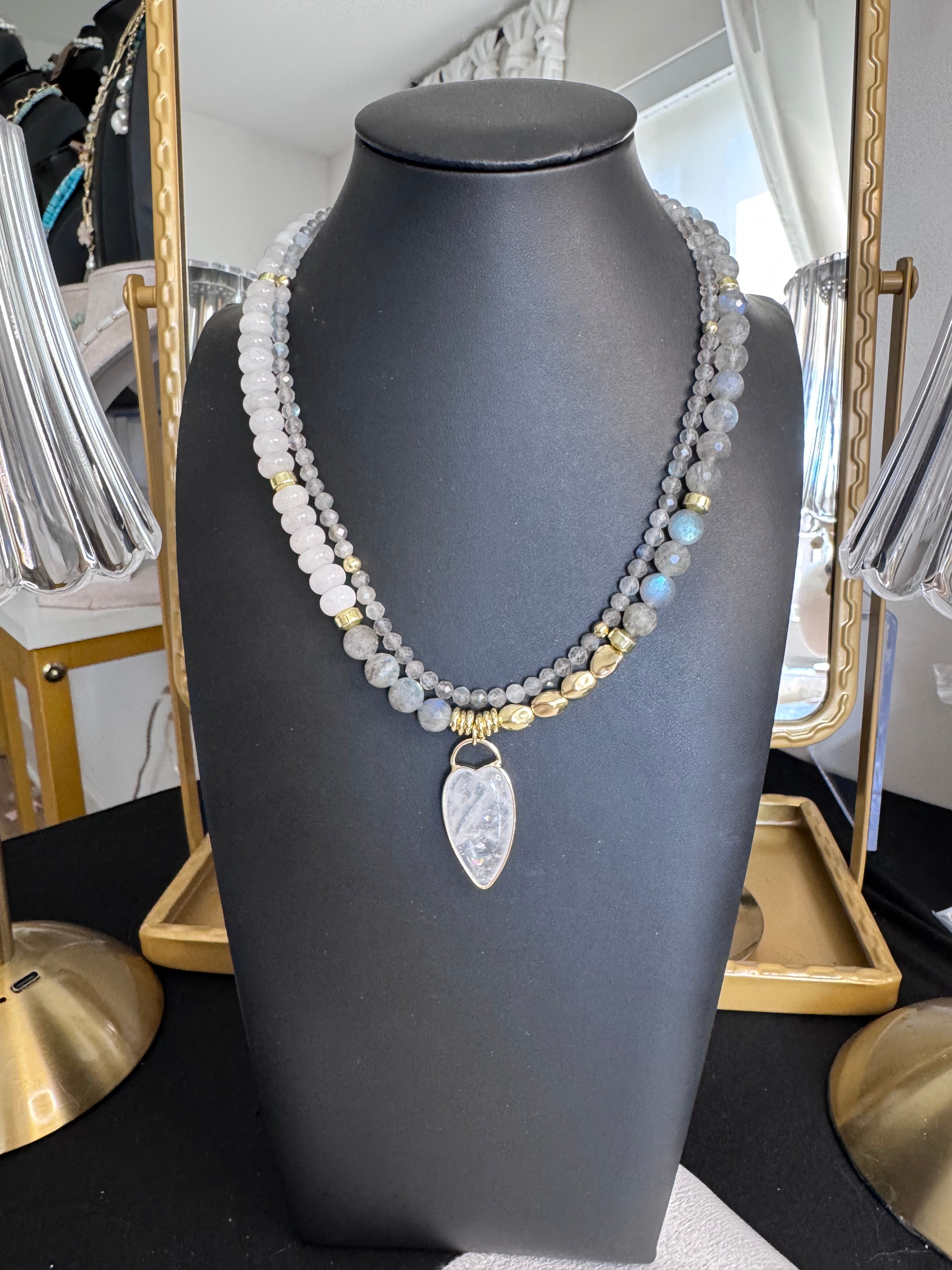 The Glimmer Necklace — In Labradorite