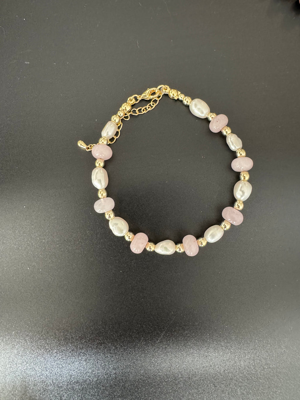Pink and Pearl Bracelet